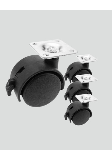 Cosmotex 6 Cm Kilitli Tekerlek Ayak 4 Adet Sehpa Ve Ekipman Uyumlu