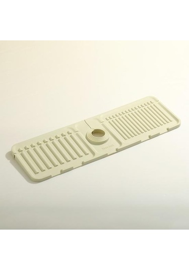 Yeşil Lavabo Musluğu Drenaj Mat Mutfak Sıçrama Koruması Kurutma Mat Çok Fonksiyonlu Lavabo Organizasyon Tepsisi Ev İçin