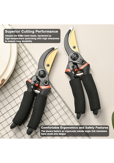 Vkemall Bahçe İşleri İçin Çok Amaçlı Bahçe Makası - 35mm Kalınlığa Kadar Dal Kesme, Yüksek Keskinlik, Ergonomik Tasarım