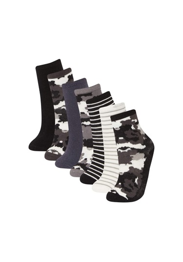 DeFacto Erkek Çocuk 7'li Pamuklu Uzun Çorap E5534A8NSKR1