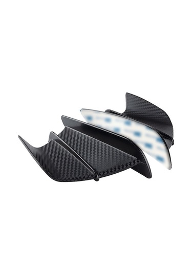 Yingfu Hallow Aerodinamik Motosiklet Kanatçıkları, Abs Kanat Spoiler, Siyah Siyah