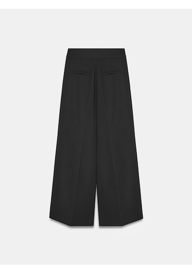 Dilvin 72706 Yüksek Bel Wide Leg Pantolon-siyah