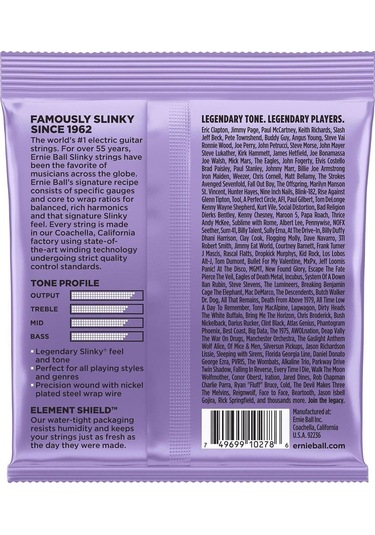 Ernie Ball P02227 Elektro Gitar Teli 010-48 Set Ultra Slinky