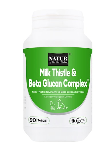 Natur Milk Thistle Beta Glucan Complex Kedi Köpek Vitamini 90 Tab