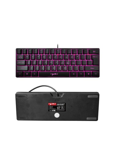 Dancemonkey Kablolu Oyun Klavyesi Rgb Streamer Kablolu Klavye 61 Tuşlu Oyun Klavyesi Oyun/ofis Siyah Siyah, Kablosuz Modda Kullanılabilir,