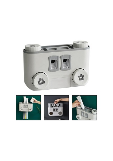 Suntek Tuvalet Banyo Ev Gri Için Diş Fırçası Dispenseri Ve Diğer