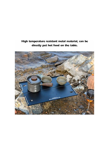 Wezone Alüminyum Çelik Çadır Masası, Taşınabilir Katlanabilir Piknik Masağı, Hafif Kahve Masası, Gri/siyah Seçenekli Gri