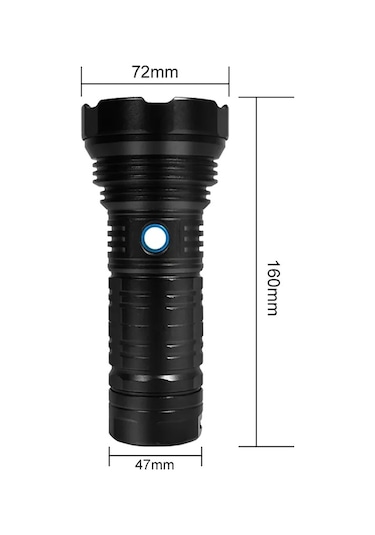 Argeus Şarjlı Üçgen Pilli Metal El Feneri Sst40 Çok Renkli