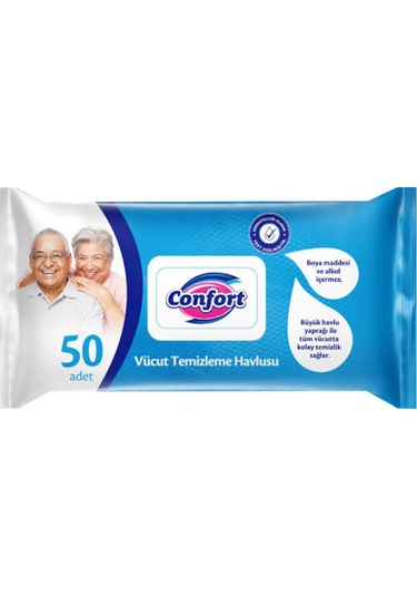 Confort Vücut Temizleme Havlusu 50 Li 5 Adet