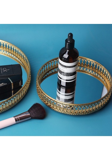 Shineyee Nordik Modern Desenli Altın Büyük Boy Demir Gümüşlük, Ev Dekorasyonu Ve Çeşitli Eşyaları Saklamak İçin Pratik Organizer