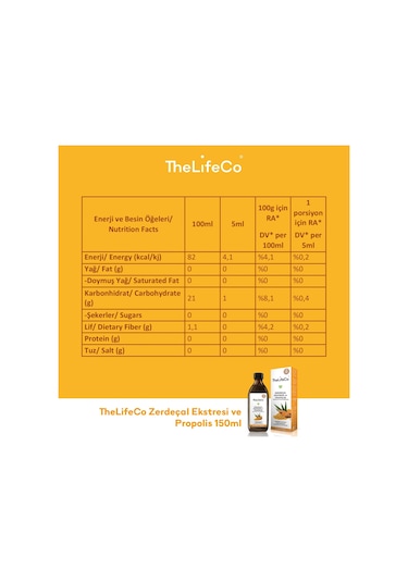 The Lifeco Zerdeçal Sıvı Ekstraktı 150 ML