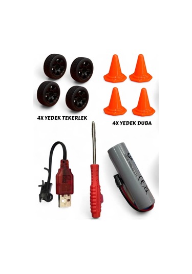 Uzaktan Kumandalı Şarzlı Dirift Araba 33657 Kırmızı