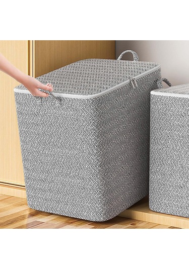 Neevoyu Ev İçi 110l Büyük Kapasiteli Saklama Kutusu 48x44x48cm 2 Adet - Dayanıklı Kumaş, Toz Proof, Çift Yönlü Metal Fermuar Diğer