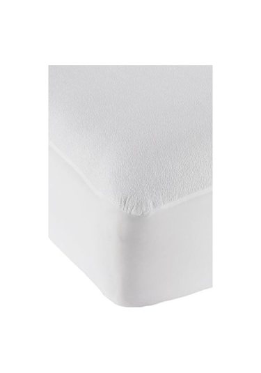 Mycey Çift Kişilik 160x200+ 30 Cm Fitted Pamuk Alez Sıvı Geçirmez Beyaz