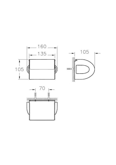VitrA Arkitekta Tuvalet Kağıtlığı Parlak Paslanmaz Çelik A44228