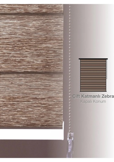Venassa Kahverengi Bambu Zebra Stor Güneşlik Perde
