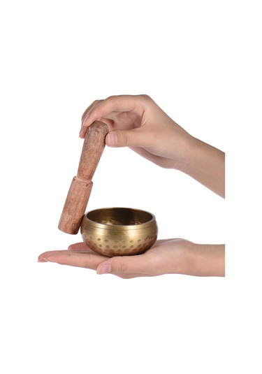 Vkemall Muslady Zarif 3 İnç El Yapımı Tibet Çanı Metal Şarkı Kasesi, Budizm Bu-altın-21