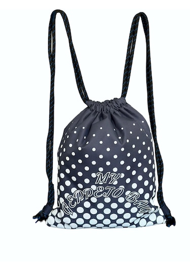 Mygeppetobag Suya Dayanıklı Kaliteli İmperteks Kumaş İpli Sırt Çantası Lacivrt Lacivert