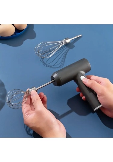 Ulzyvf Yumurta Yiyecek Taşınabilir Pişirme Mutfak Mikseri Mikser Krem Kek Kablosuz Hızları Hamur Gereçleri Elektrikli Çırpıcı Beyaz Beyaz Adet 3 1 Kw Beyaz