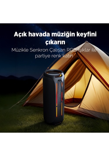 Nowgo F6 20w Rgb Speaker Su Geçirmez Taşınabilir Kablosuz Bluetooth Hoparlör Yeşil