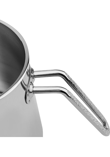 Nehir Alya Maxi Büyük Boy Paslanmaz Çelik 1.10-2.15 Lt. Çaydanlık Takımı Gümüş