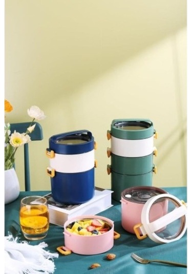 Backpacker Paslanmaz Çelik Yemek Kutusu 1800 ML Pembe