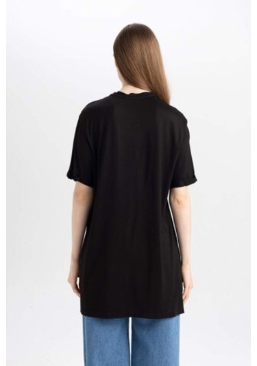 Defacto Regular Fit Kısa Kollu 2li Basic Tişört Tunik D5479axnsbk21 Siyah