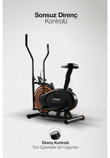 Proforce Manyetik Eliptik Fitness Bisikleti Blackway Siyah