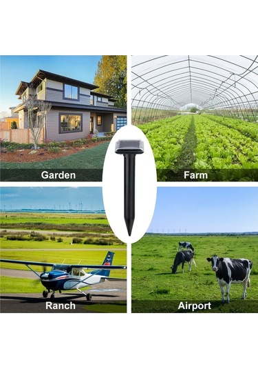 Maoyaya 2 Adet Güneş Ultrasonik Kedi Kovucu, Fare Ultrasonik Kovucu, Su