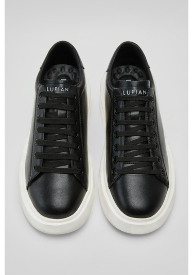 Siyah Hakiki Deri Bağcıklı Erkek Casual Ayakkabı Gage M Siyah