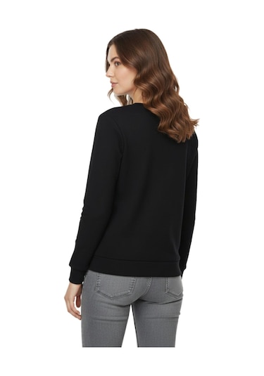 Linsolita Kadın Sıfıryaka Sweatshirt Bgl-st05116 Siyah
