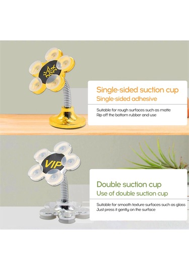 Kosona Araç Ve Ev Kullanıma Uygun Çift Yönlü Süngerli Telefon Tutucu - 4-6.5 İnç Cihazlar İçin - Tek Elle Kontrol - Mavi