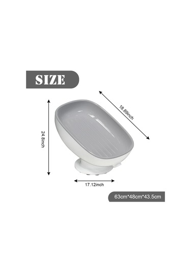 Süper Vantuz Bulaşık Kendinden Boşaltma Mutfak Süngeri Konteyner Açık Gri