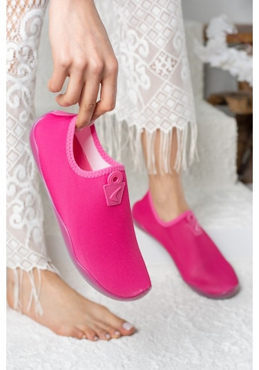 Unisex Deniz Sandaleti Kaymaz Taban Çok Amaçlı Şık Plaj Yüzme Deniz Havuz Rafting Patiği 150 Fuşya