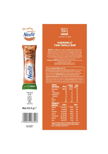 Nestlé Nesfit Karamelli Tam Tahıllı Bar 32 x 23.5 G