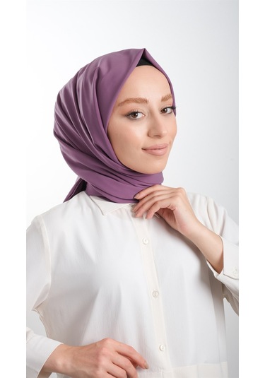 Şarabi Düz Klasik Şal Medine İpeği Sade 202103_08