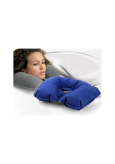 Travel Pillow Şişme Seyahat Tipi Boyun Yastığı Asorti