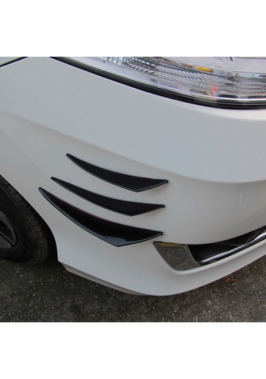 Dianziye Araba Ön Tampon Koruyucu 6 Adet Gümüşlü Akıllı Akışkanlık Direnci Ayakları - Siyah