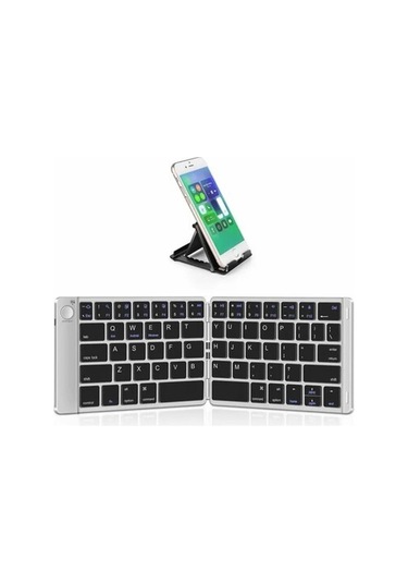 Samsers Katlanabilir Bluetooth Klavye Stand Tutuculu Gümüş Bt X 1