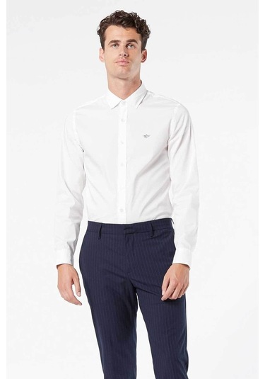 Dockers Minimalist Uzun Kol Erkek Gömlek - Günlük & İş - Kaliteli Pamuk Bej