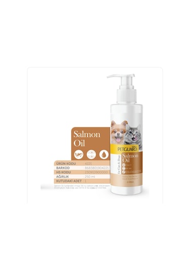 Petguard Solmon Oil Kedi Köpek 250 ML