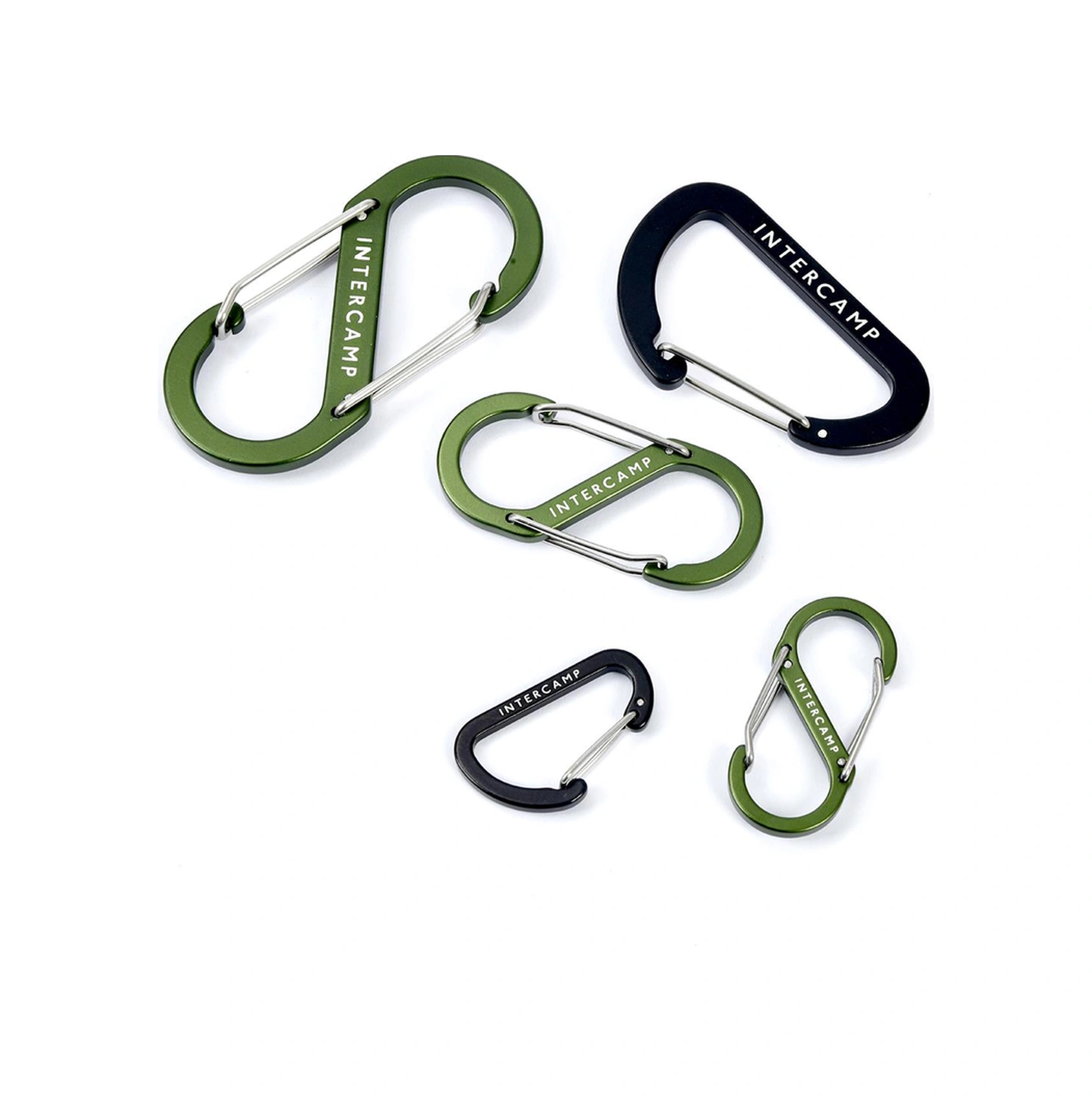 İntercamp 10 Mt. Kamp Halatı + 5 Adet Karabina, Kamp İpi, Çadır Halatı, Dış Mekan Halatı Çok Renkli