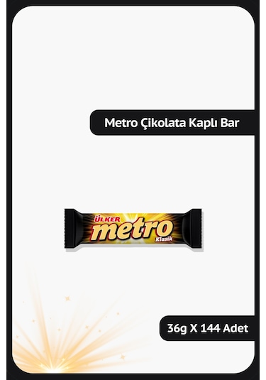 Metro Kaplamalı Bar 36gr X144 Adet