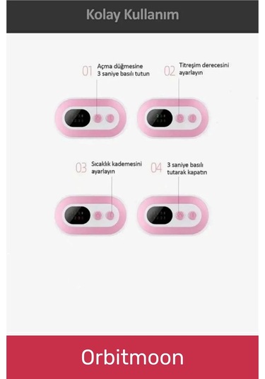Özel Seri Titreşimli Taşınabilir Sıcak Tutan Regl Ağrıları Dijital Özel Gün Adet Bel Kemeri Çok Renkli