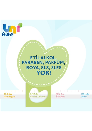 Uni Baby Hassas Dokunuş Islak Mendil 12'li 624 Yaprak