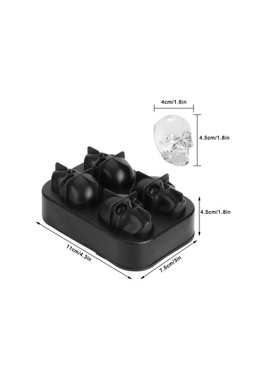 Springsun 2 Adet Kafa Şekilli Silikon Buz Kalıbı - 4 Bölmeli, Ev Ve Bar Kullanıma Uygun, Yemek Grubu, Esnek Ve Sağlam Çok Renkli