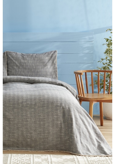 Nautica Home Marlen Tek Kişilik Yatak Örtüsü Seti Antrasit