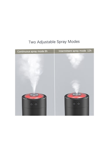 Hangfox 300ml Mini Usb Nemlendirici: 7 Renkli Led Işık, Çift Buhar Modu, Sessiz Çalışma, Su Yokken Otomatik Kapatma - Bebek Odası, Yatak Odası, Ofis, Araba İçin Siyah