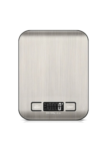 Fastbuy Siyah Dijital Mutfak Terazisi 10kg Lcd Tare Fonksiyonlu Paslanmaz Çelik Siyah