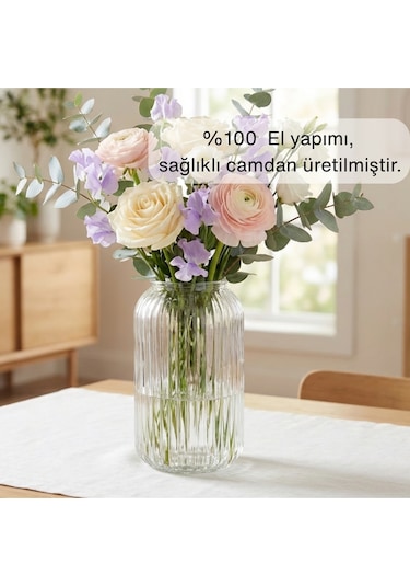 Selen Concept Silva Model El Yapımı Cam Vazo